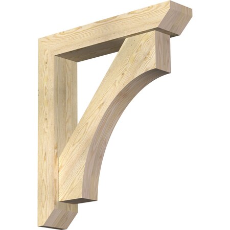 Ekena Millwork Westlake Slat Rough Sawn Bracket w/ Offset Brace, Douglas Fir, 6"W x 30"D x 34"H BKT0604X30X34WTL06RDF